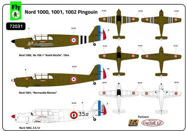 Fly 72031 Nord 1000,1001,1002 Pingouin 1:72
