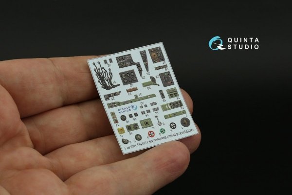 Quinta Studio QD48378 Bristol Blenheim Mk.I 3D-Printed &amp; coloured Interior on decal paper (Airfix) 1/48