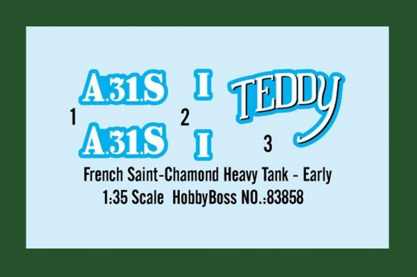 Hobby Boss 83858 French Saint-Chamond Heavy Tank - Early