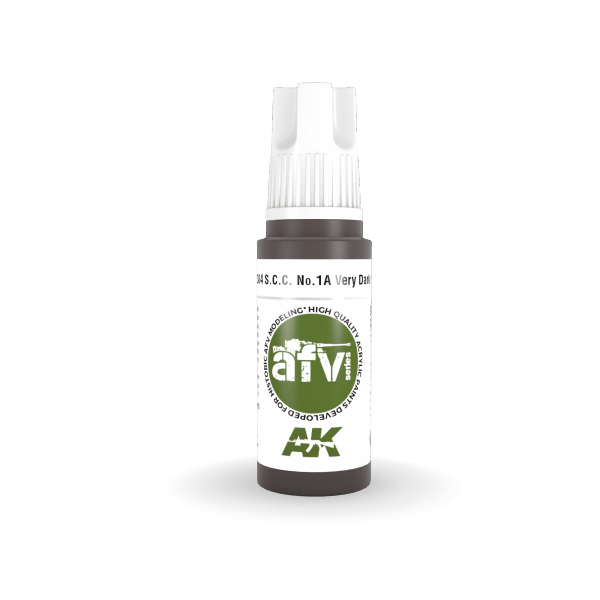 AK Interactive AK11384 S.C.C. No.1A Very Dark Brown 17ml