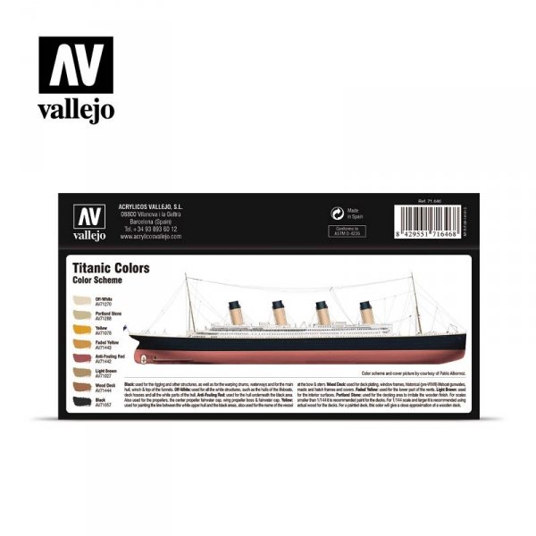 Vallejo 71646 Titanic Colors 8 x 17 ml