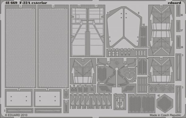 Eduard 48669 F-22A exterior 1/48 Hasegawa