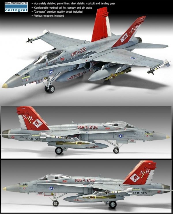 Academy 12520 USMC F/A-18 VMFA-232 RED DEVILS (1:72)