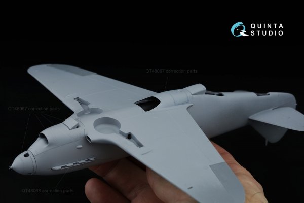 Quinta Studio QT48067 LaGG-3 series 66 Radiators cowls and spinner (Zvezda) 1/48
