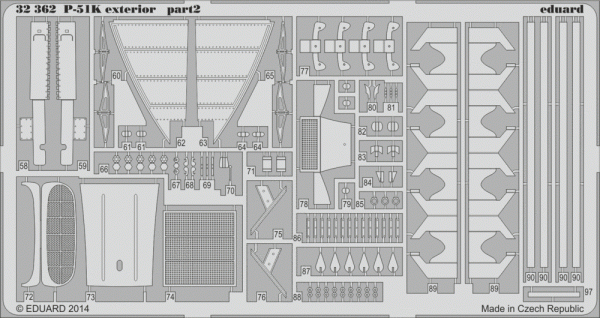 Eduard 32362 P-51K exterior 1/32 Dragon