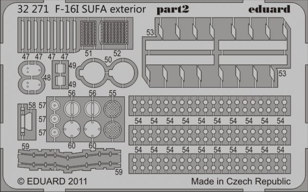 Eduard 32271 F-16I SUFA exterior ACADEMY 1/32