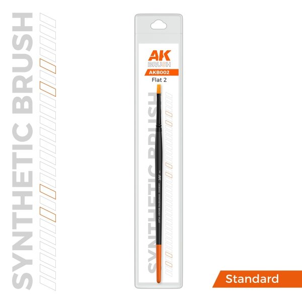 AK Interactive AKB002 AK SYNTHETIC BRUSH – FLAT 2