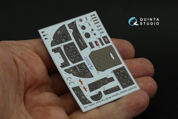 Quinta Studio QD24002 Hawker Typhoon (Car Door) 3D-Printed &amp; coloured Interior on decal paper (Airfix) 1/24