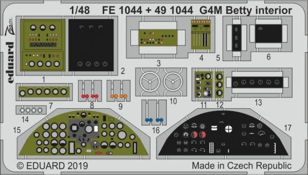 Eduard 491044 G4M Betty interior 1/48 TAMIYA