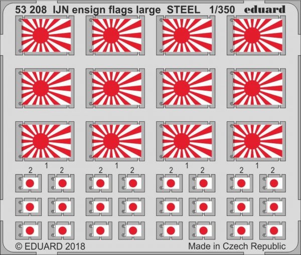 Eduard 53208 IJN ensign flags large STEEL 1/350