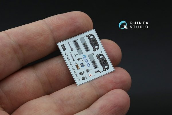 Quinta Studio QD72203 Yak-1 3D-Printed &amp; coloured Interior on decal paper (Zvezda) 1/72