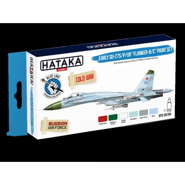 Hataka HTK-BS104 Early Su-27S/P/UB &quot;Flanker-B/C&quot; paint set (6x17ml)