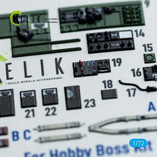 Kelik K72137 TBM-3 Avenger - interior 3D decals for HobbyBoss kit (1/72)