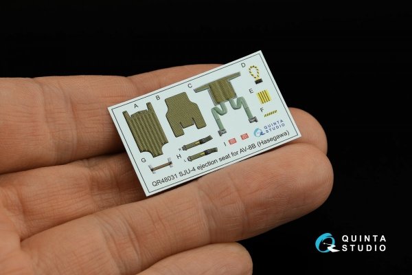 Quinta Studio QD48309 AV-8B Late 3D-Printed &amp; coloured Interior on decal paper (Hasegawa) 1/48