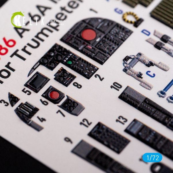 KELIK K72086 A-6A Intruder interior 3D decals for Trumpeter kit 1/72