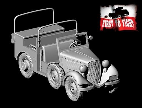 First To Fight PL122 - Polski ciągnik PZInż 302 do armaty ppanc. 37 mm 1/72