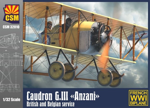 Cooper State Models 32010 Caudron G.III &quot;Anzani&quot; British and Belgian Service