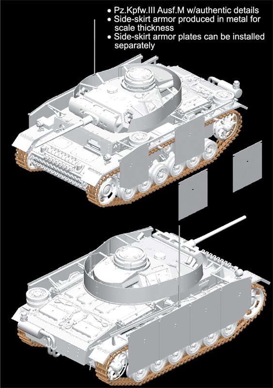 Dragon 6604 Pz.Kpfw.III Ausf.M w/Schurzen (1:35)