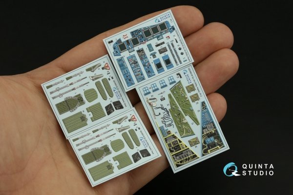 Quinta Studio QD48018 Su-34 3D-Printed coloured Interior on decal paper (KittyHawk) 1/48