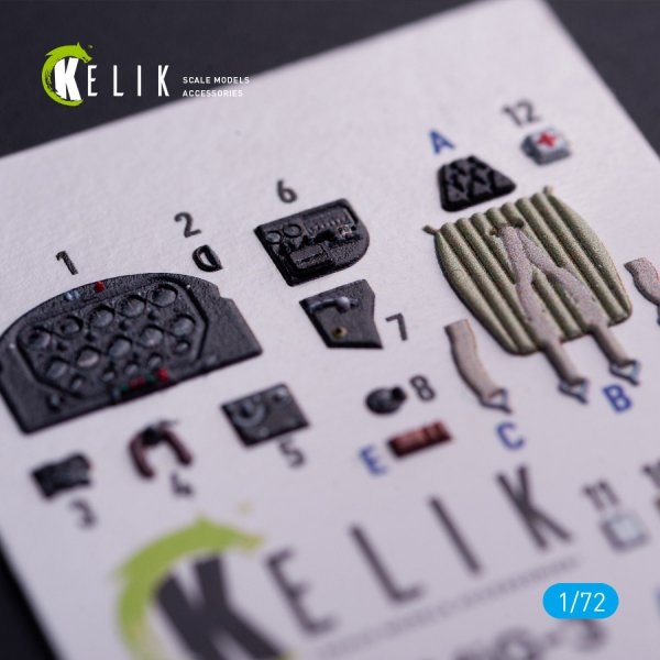 Kelik K72207 MiG-3 - interior 3D decals for Armory kit (1/72)