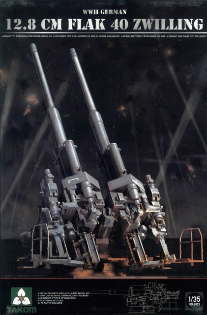 Takom 2023 WWII GERMAN 12.8 CM FLAK 40 ZWILLING