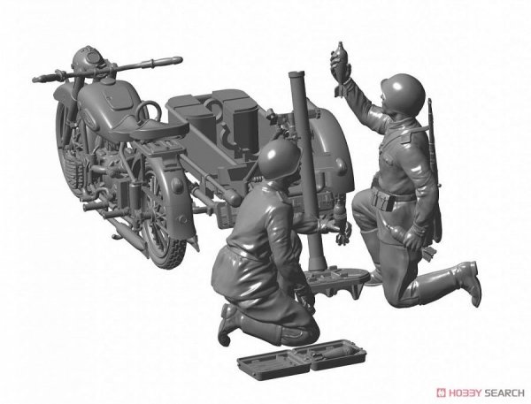 Zvezda 3651 Soviet Motorcycle M-72 with Mortar (1:35)