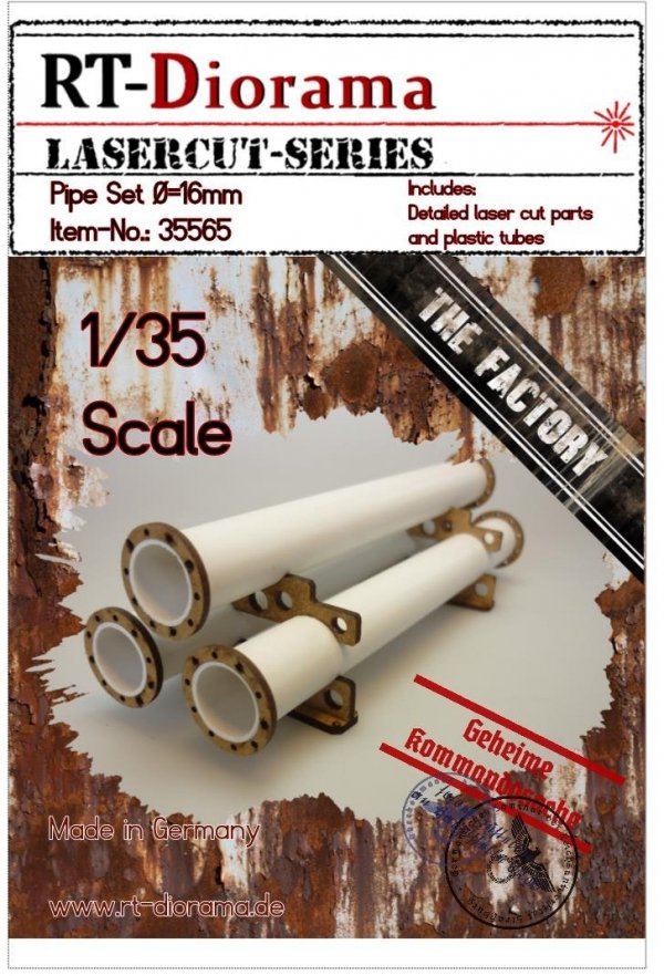 RT-Diorama 35565 Pipe Set D=16mm (3pcs.) 1/35