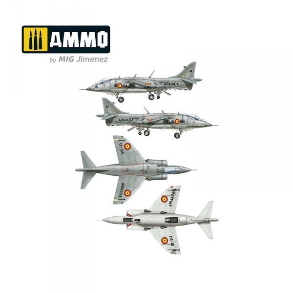 AMMO of Mig Jimenez 8505 Harrier AV-8S MATADOR Spanish, American, British versions 1/48