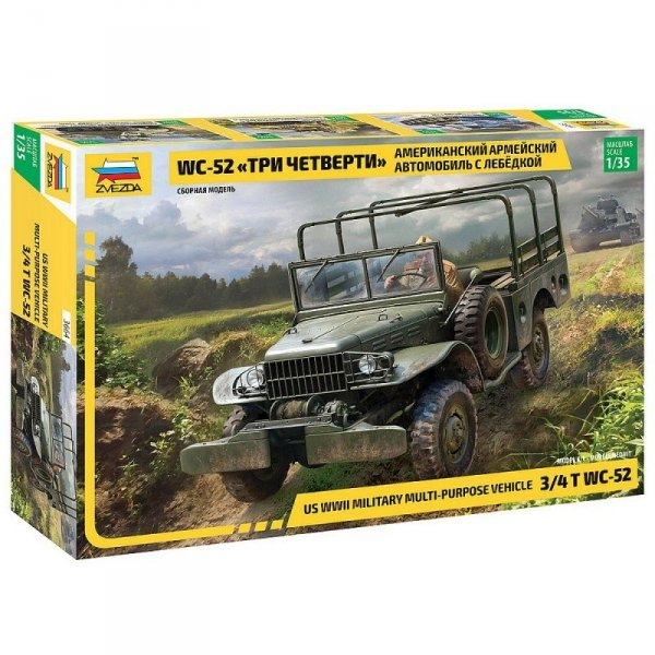 Zvezda 3664 US WWII Military Multi-Purpose Vehicle 3/4t Dodge WC-52 1/35