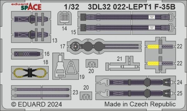 Eduard 3DL32022 F-35B SPACE TRUMPETER 1/32