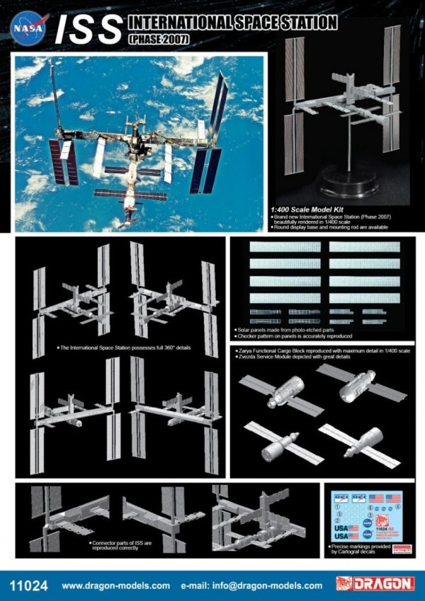 Dragon 11024 International Space Station (Phase 2007) 1/400