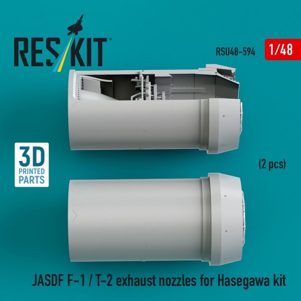 RESKIT RSU48-0594 JASDF F-1 / T-2 exhaust nozzles for Hasegawa kit (3D Printed) (1/48)