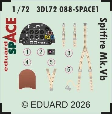 Eduard 3DL72088 Spitfire Mk. Vb SPACE IBG 1/72