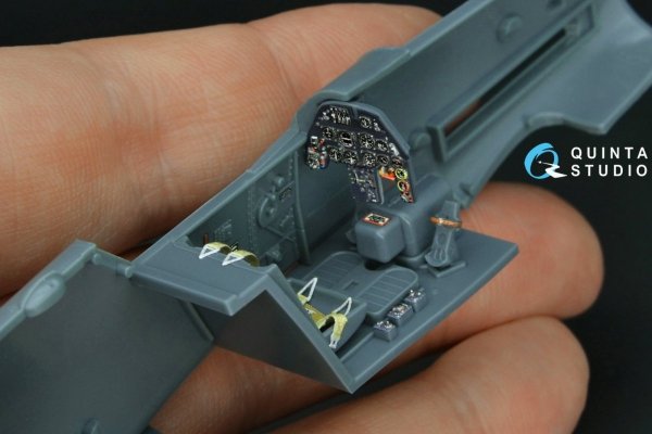 Quinta Studio QD48161 Bf 109G-10 3D-Printed &amp; coloured Interior on decal paper (Eduard) 1/48