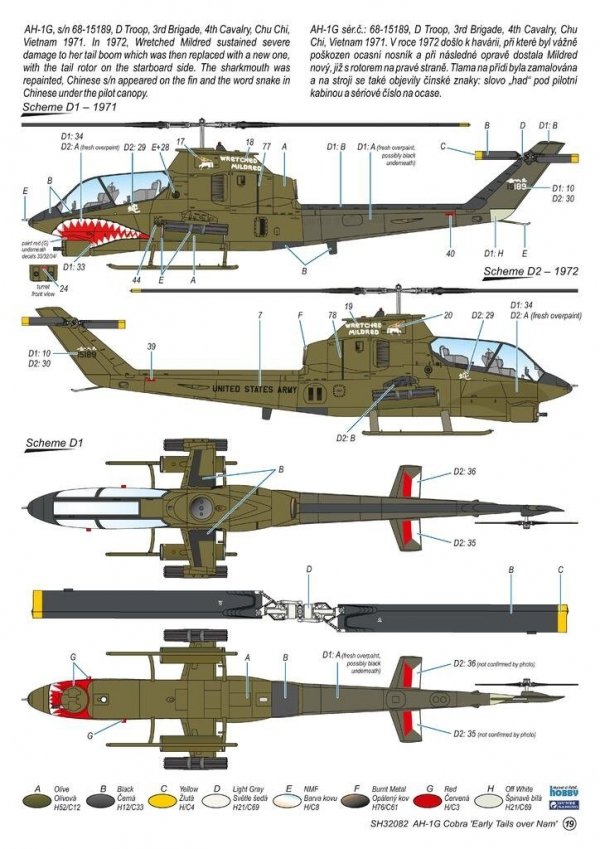Special Hobby 32082 AH-1G Cobra ‘Early Tails over Vietnam’ Hi-Tech Kit 1/32