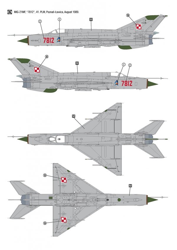 Hobby 2000 32019 MiG-21MF Polish Air Force (TRUMPETER + CARTOGRAF + MASKI ) 1/32