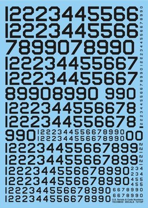 Techmod 72110 - U.S. Serial &amp; Code Numbers (1:72)