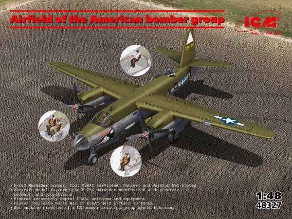 ICM 48327 Airfield of the American Bomber Group 1/48