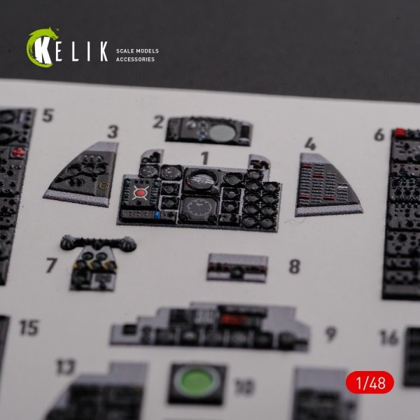 KELIK K48089 F-4J &quot;Phantom II&quot; interior 3D decals for Academy kit 1/48