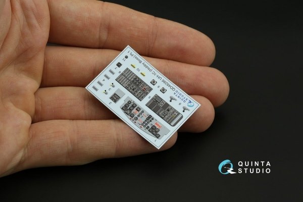 Quinta Studio QDS-48286 UH-1C 3D-Printed &amp; coloured Interior on decal paper (HobbyBoss)(Small version) 1/48