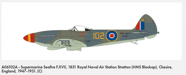 Airfix 06102A Supermarine Seafire F.XVII 1/48
