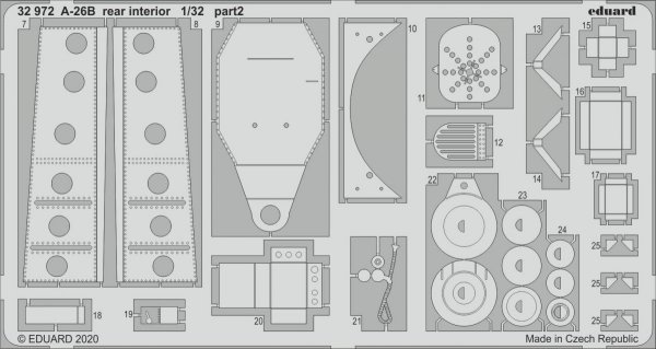 Eduard 32972 A-26B rear interior 1/32 HOBBY BOSS