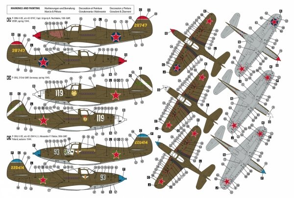 Hobby 2000 48046 P-39Q/N Airacobra Eastern Front ( Hasegawa + Cartograf + Maski ) 1/48