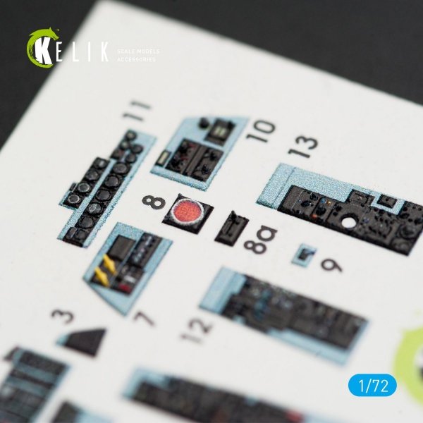 KELIK K72007 F-4C &quot;PHANTOM II&quot; INTERIOR 3D DECALS FOR FINEMOLDS KIT 1/72