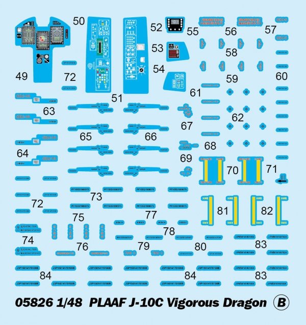 Trumpeter 05826 PLAAF J-10C Vigorous Dragon 1/48