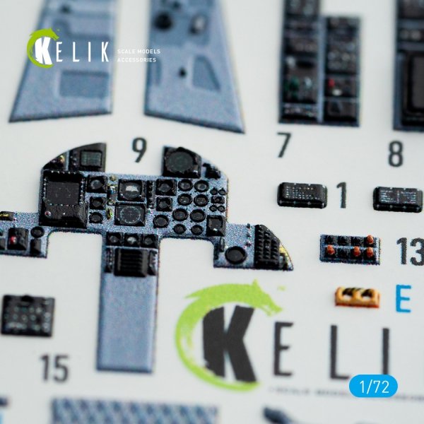 Kelik K72071 F-15J Eagle  interior  3D decals for PLATZ kit (1/72)