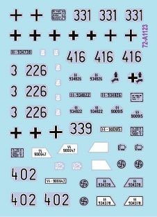 Star Decals 72-A1123 SdKfz 250 'neu' # 2 SdKfz 250/1, SdKfz 250/3 and SdKfz 250/7 - Waffen-SS markings 1/72