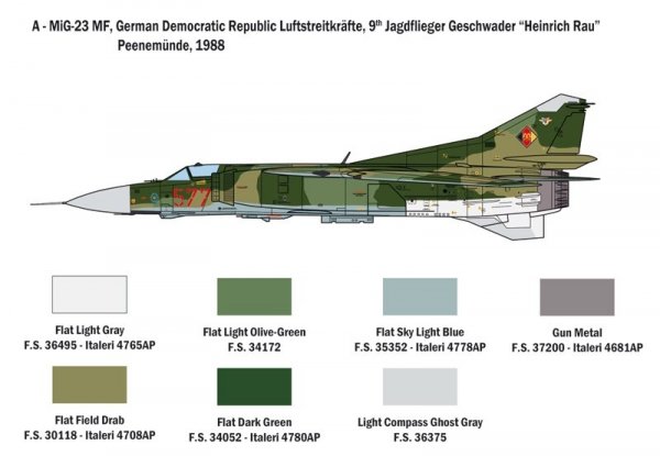 Italeri 2798 MiG-23 MF/BN FLOGGER 1/48