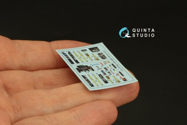 Quinta Studio QD72050 Me-262B-1a/U1 3D-Printed &amp; coloured Interior on decal paper (Revell) 1/72
