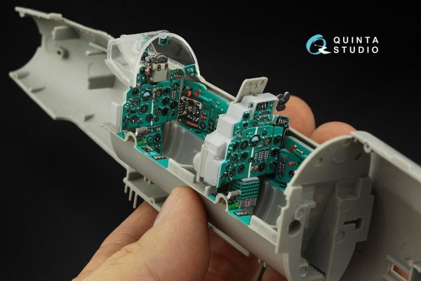 Quinta Studio QDS-32121 MiG-21UM 3D-Printed &amp; coloured Interior on decal paper (Trumpeter) (Small version) 1/32